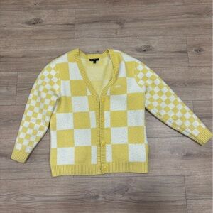 Vans checkered yellow cardigan
